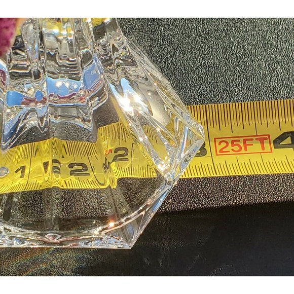 Mikasa Crystal Metro Flair Candlestick Holders set of 2 hexagon shape 3.5" - Picture 9 of 9